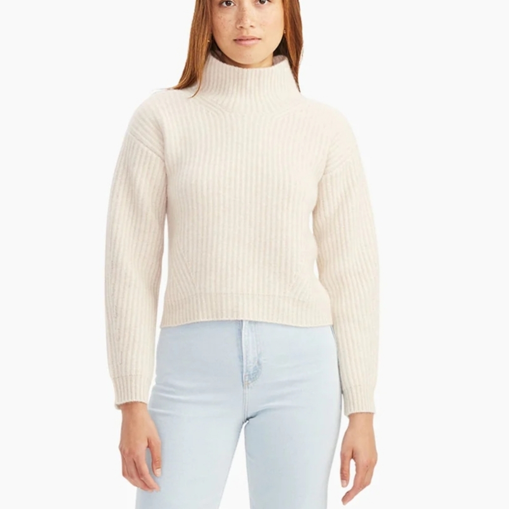 NAADAM Merino Cashmere Fisherman Turtleneck